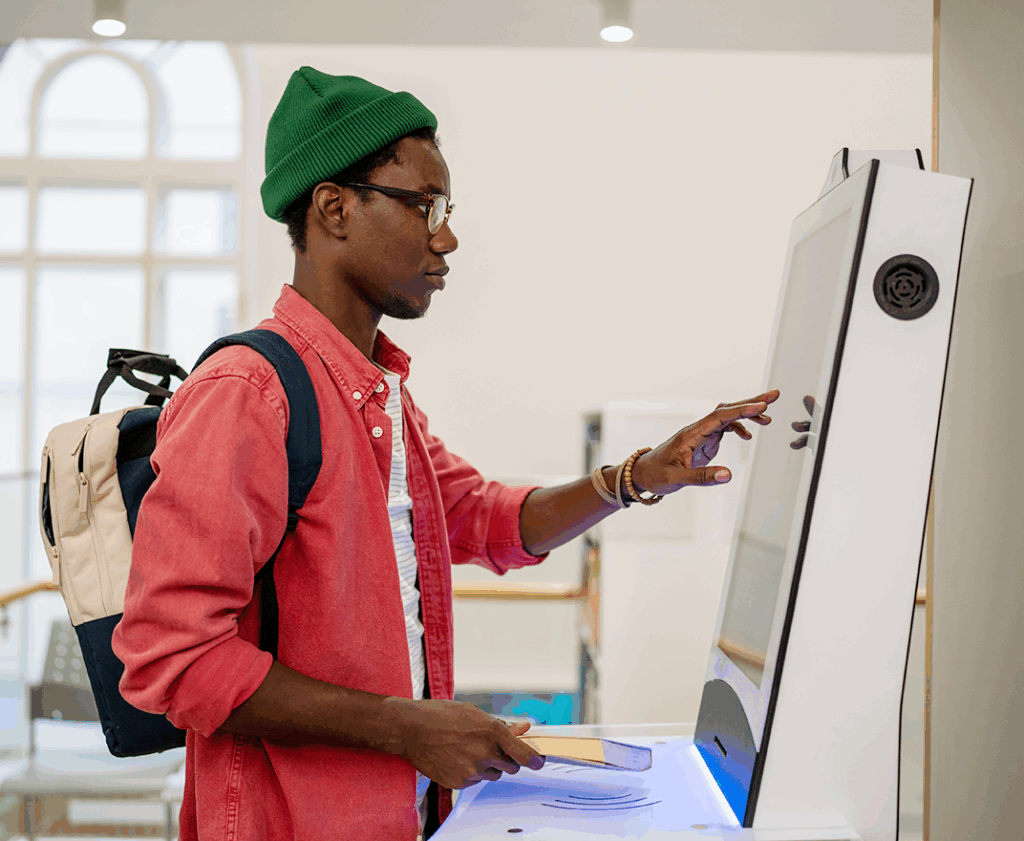 Self Serve Kiosk SB Kasse Micro Markt Anbieter Lösungen App Platformen Stelen