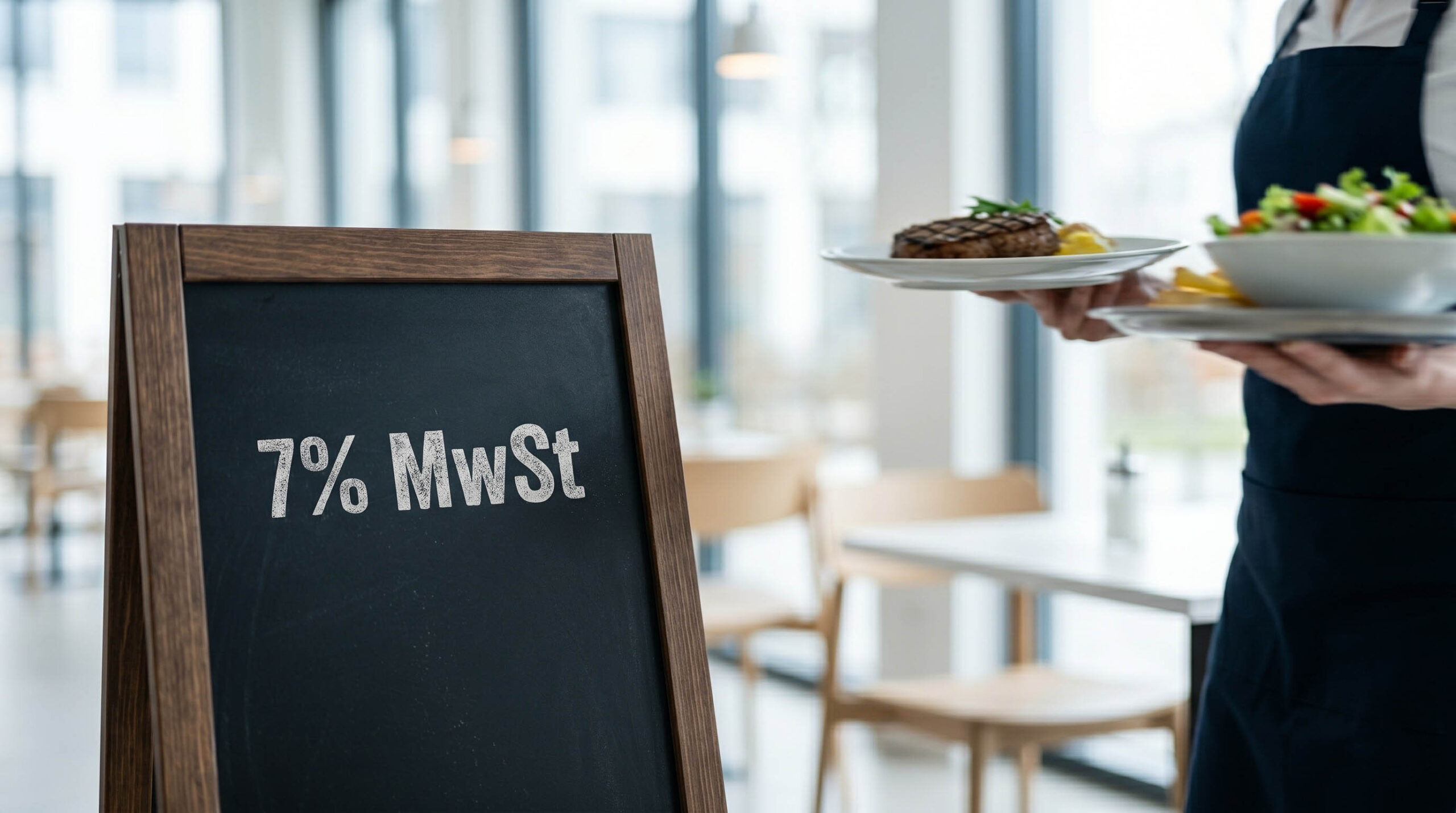 7 % Prozent MwSt Mehrwertsteuer auf Speisen